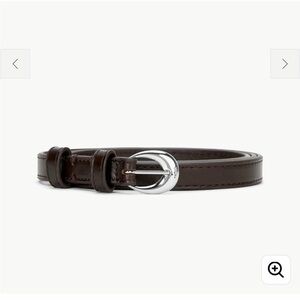 STAUD Slim Moon Dark Brown Leather m Belt